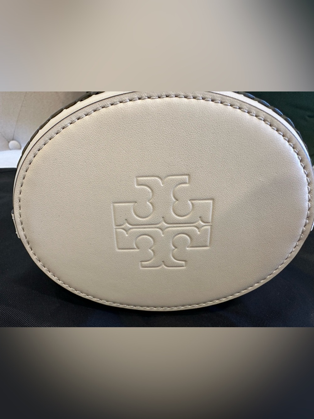 Tory Burch T Monogram Braided Floral Mini Bucket Bag - Picture 10 of 16